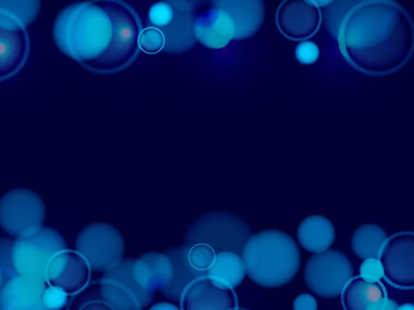 Fundo azul abstrato bokeh. Ilustração vetorial para banner — Vetor de Stock