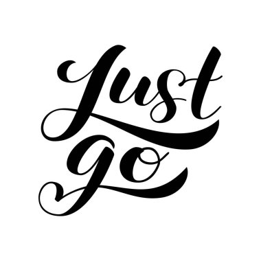 Fırça yazı git. Vektör çizim ceketler