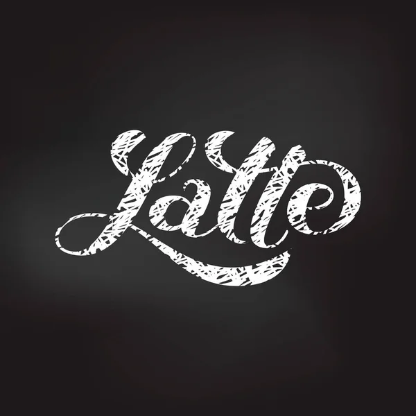 Latte pennello lettering. Illustrazione vettoriale per banner — Vettoriale Stock