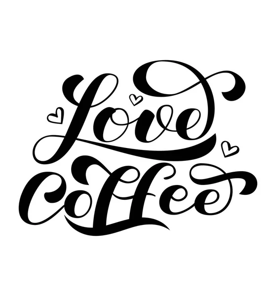 Cepillo de café con letras. Ilustración vectorial para banner o póster — Vector de stock