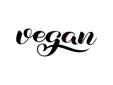 Vegan fırça yazısı. Dekorasyon için vektör Illustration