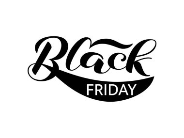 Siyah Cuma yazısı. Kart için alıntı. Vektör Illustration