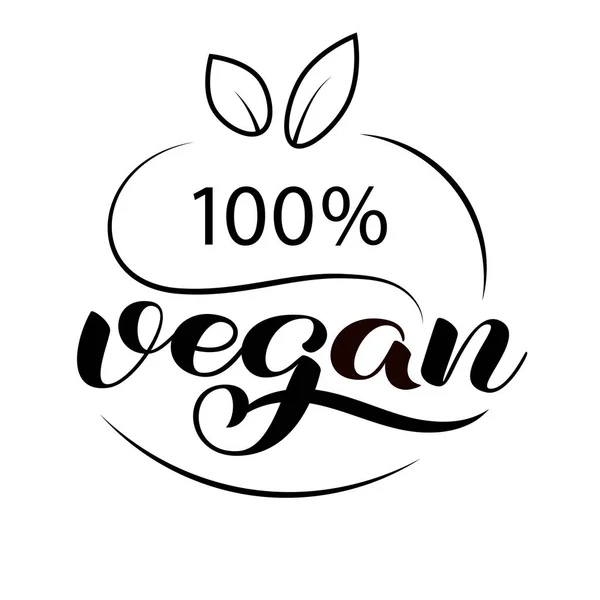 Letras de cepillo vegano. Ilustración vectorial para decoración — Vector de stock