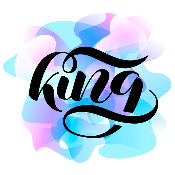 Lettrage King brush. Illustration vectorielle pour bannière — Image vectorielle