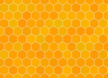 Petek dikişsiz turuncu arka plan. Vektör çizimi.