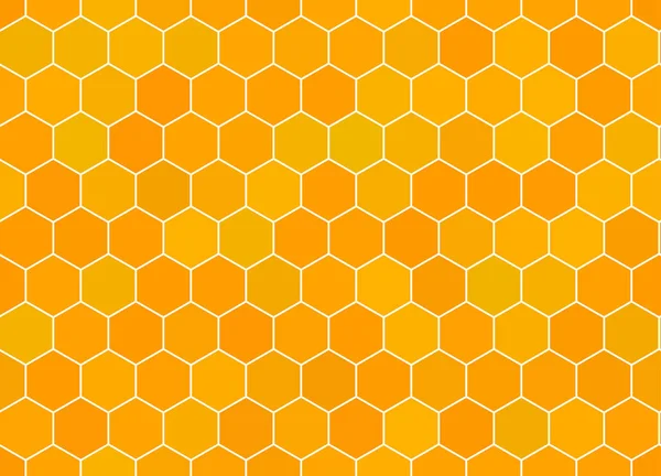 Honeycomb bezszwowe pomarańczowe tło. Ilustracja wektorowa. — Wektor stockowy