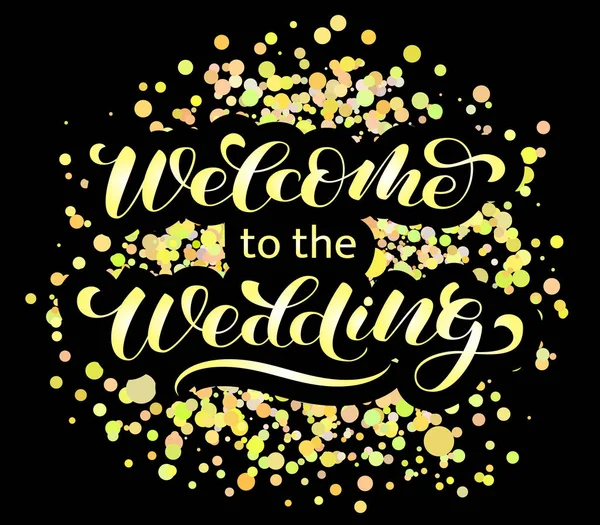 Matrimonio pennello lettering. Illustrazione vettoriale per banner — Vettoriale Stock