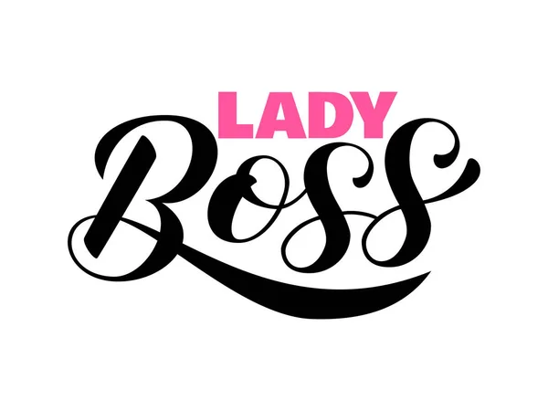 Lettere di Lady Boss. Preventivo per vestiti, striscione. Illustrazione vettoriale — Vettoriale Stock