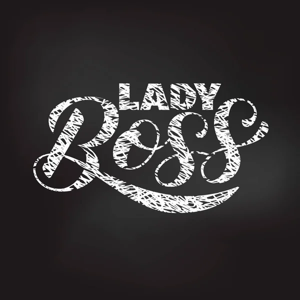 Lady Boss bokstäver. Offert för kläder, banner. Vektor illustration — Stock vektor