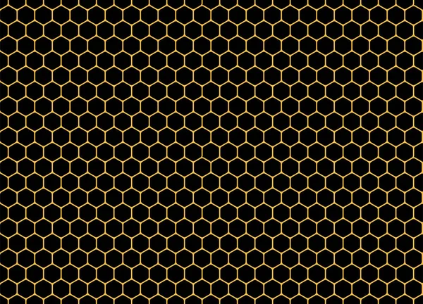 Honeycomb bezszwowe czarne tło. Ilustracja wektorowa karty. — Wektor stockowy