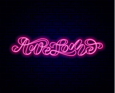 Harika bir fırça yazısı. Kart veya banner için vektör Illustration