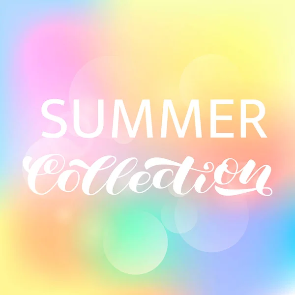 Summer collection brush  lettering. Vector illustration for  card — Stock Vector