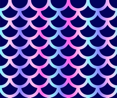 Deniz kızı ölçek seamless modeli. Vektör çizim giysiler, poster veya başlık sayfası 