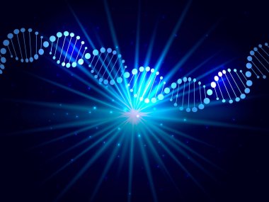 DNA soyut arka plan. Poster veya afiş için vektör Illustration