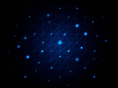 Mavi soyut internet bağlantısı. Vektör çizimi