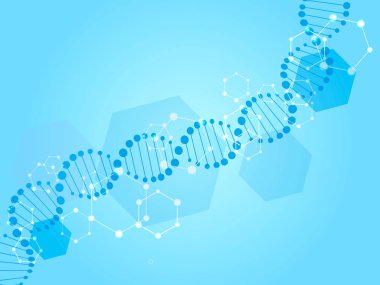 DNA soyut arka plan. Poster veya afiş için vektör Illustration
