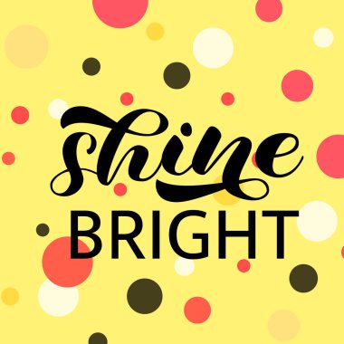 Parlak harfleri parlat. Afiş veya poster için word. Vektör çizimi