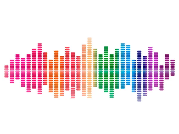 Musik rainbow equalizer. Vektorillustration för affisch eller kort. — Stock vektor