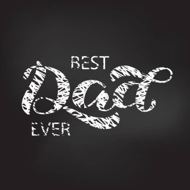 En iyi baba hiç fırça yazı. Vektör çizim afiş için