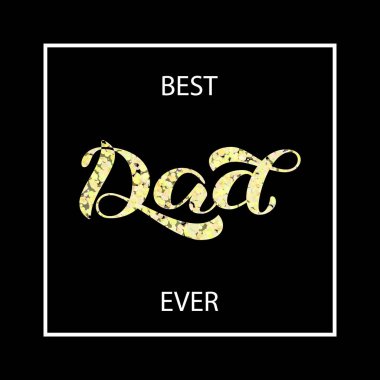 En iyi baba hiç fırça yazı. Vektör çizim afiş için