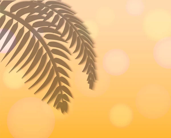 Ombre d'un palmier. Illustration vectorielle pour bannière — Image vectorielle