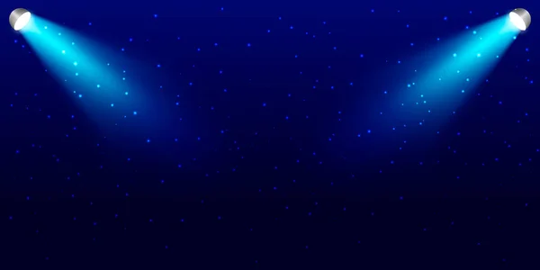 Rayons Lumineux Sur Fond Bleu Illustration Vectorielle Pour Affiche Bannière — Image vectorielle