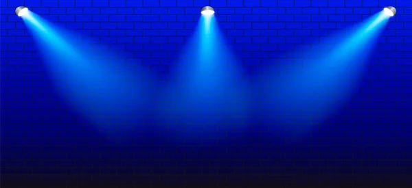 Ακτίνες Φωτός Φόντο Μπλε Τούβλου Εικονογράφηση Διανύσματος Για Αφίσα Πανό — Διανυσματικό Αρχείο