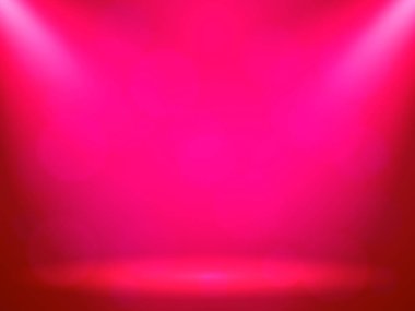 Kırmızı arka planda ışık ışınları. Poster veya afiş için vektör stok illüstrasyonu