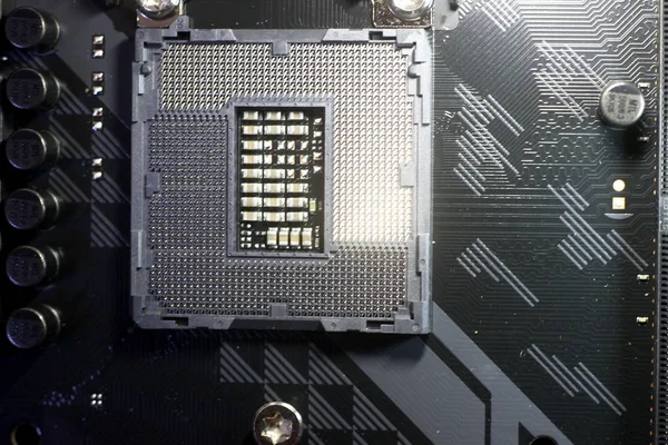 Cpu Moederbord Socket Top View — Stockfoto