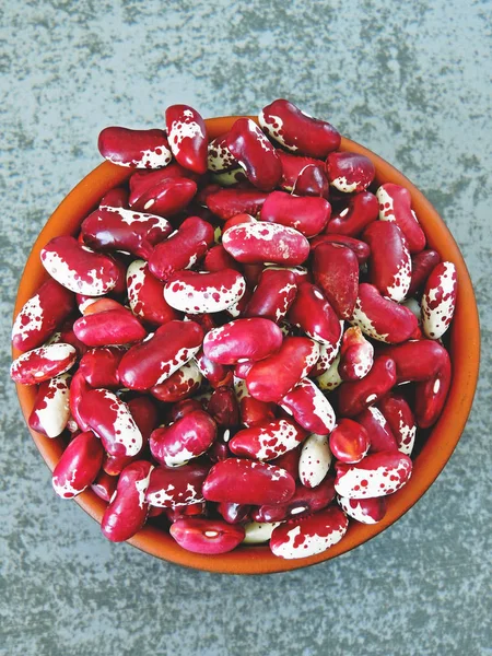 Frijoles Blancos Rojos Dispersos — Foto de Stock