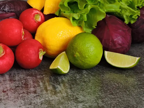 Ensemble Légumes Sains Colorés Nourriture Écologique Légumes Pour Réduction Poids — Photo