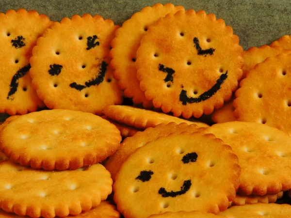 Crackers Emoticons Copy Space — Stock Photo, Image