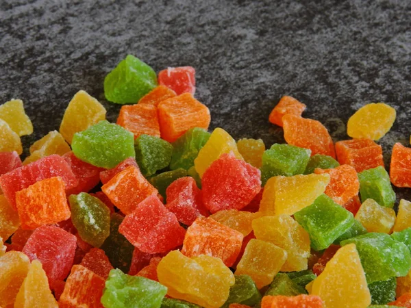 Multi Colored Sweet Candied Fruits Healthy Sweets — Stockfoto