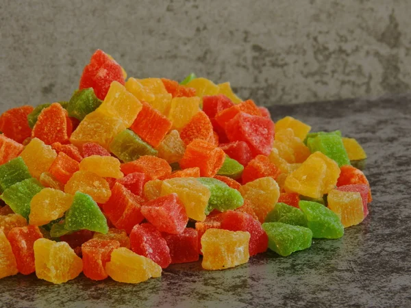 Multi Colored Sweet Candied Fruits Healthy Sweets — Stockfoto