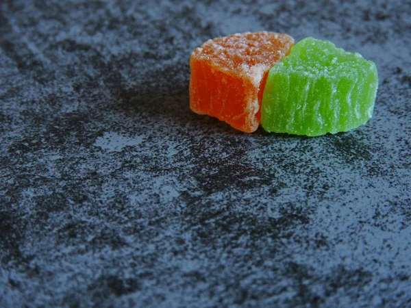Mehrfarbige Süße Kandierte Früchte Gesunde Süßigkeiten — Stockfoto
