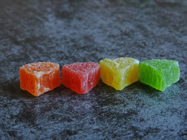 Frutti Canditi Brillanti Dolce Multicolore Candito — Foto Stock