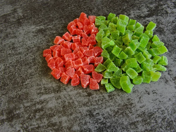 Helle Kandierte Früchte Kandierten Mehrfarbigen Süßen — Stockfoto