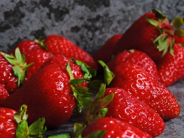 Juicy strawberrie. Macro. Organic strawberry.