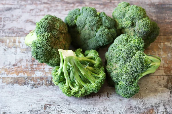 Cabeças Brócolis Frescas Conceito Dieta Vegan Benefícios Comer Brócolis — Fotografia de Stock