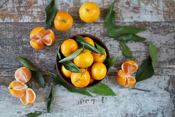 Frische Mandarinen Einer Schüssel Mandarin Geht Zitrusfrüchte Ernten — Stockfoto