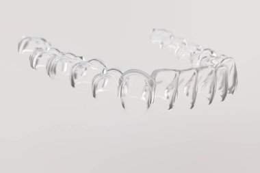 Görünmez aligner, diş teli--3d render