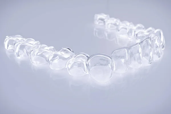 Görünmez aligner, diş teli--3d render