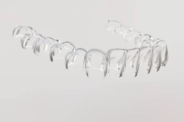 Görünmez aligner, diş teli--3d render