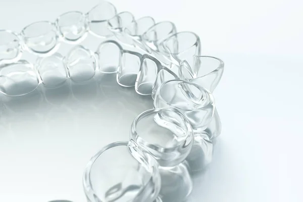 Görünmez aligner, diş teli--3d render