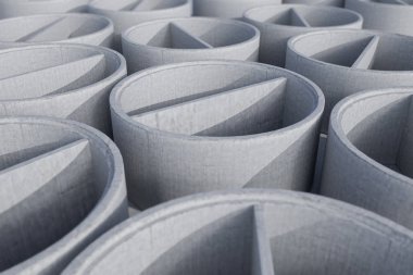 Beton şaft kanalizasyon halkaları -- 3 boyutlu oluşturma