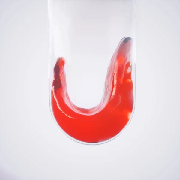 Blut Reagenzglas Bewegen — Stockfoto