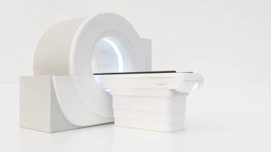 Computertomography üzerinde beyaz arka plan - 3d render