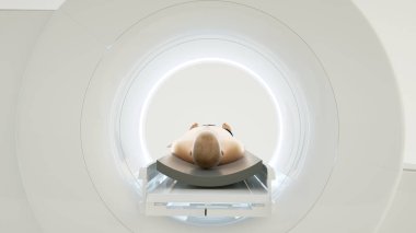 Computertomography insan üzerinde beyaz arka plan - 3d render ile