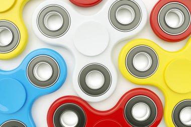 Renkli fidged Spinner stres giderici - 3d render
