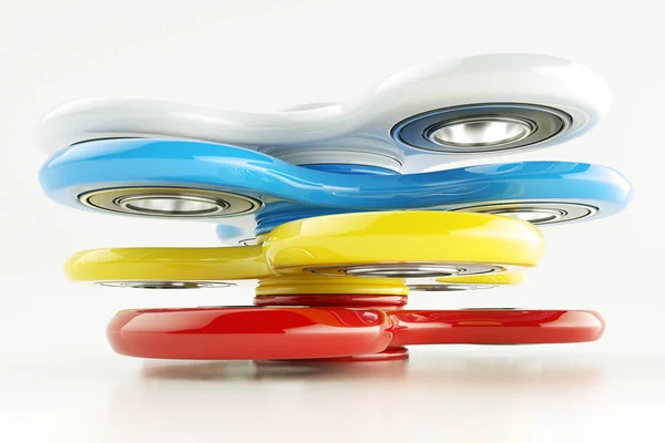 Stressabbauende Bunte Zappelige Spinner Darstellung — Stockfoto